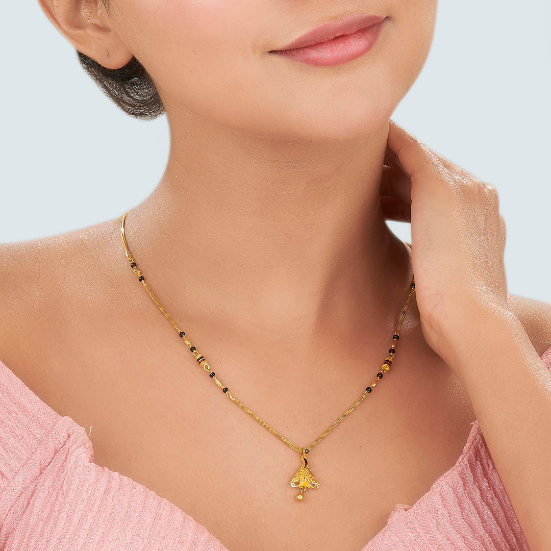 Calm Bond Gold Modern Mangalsutra for Women
