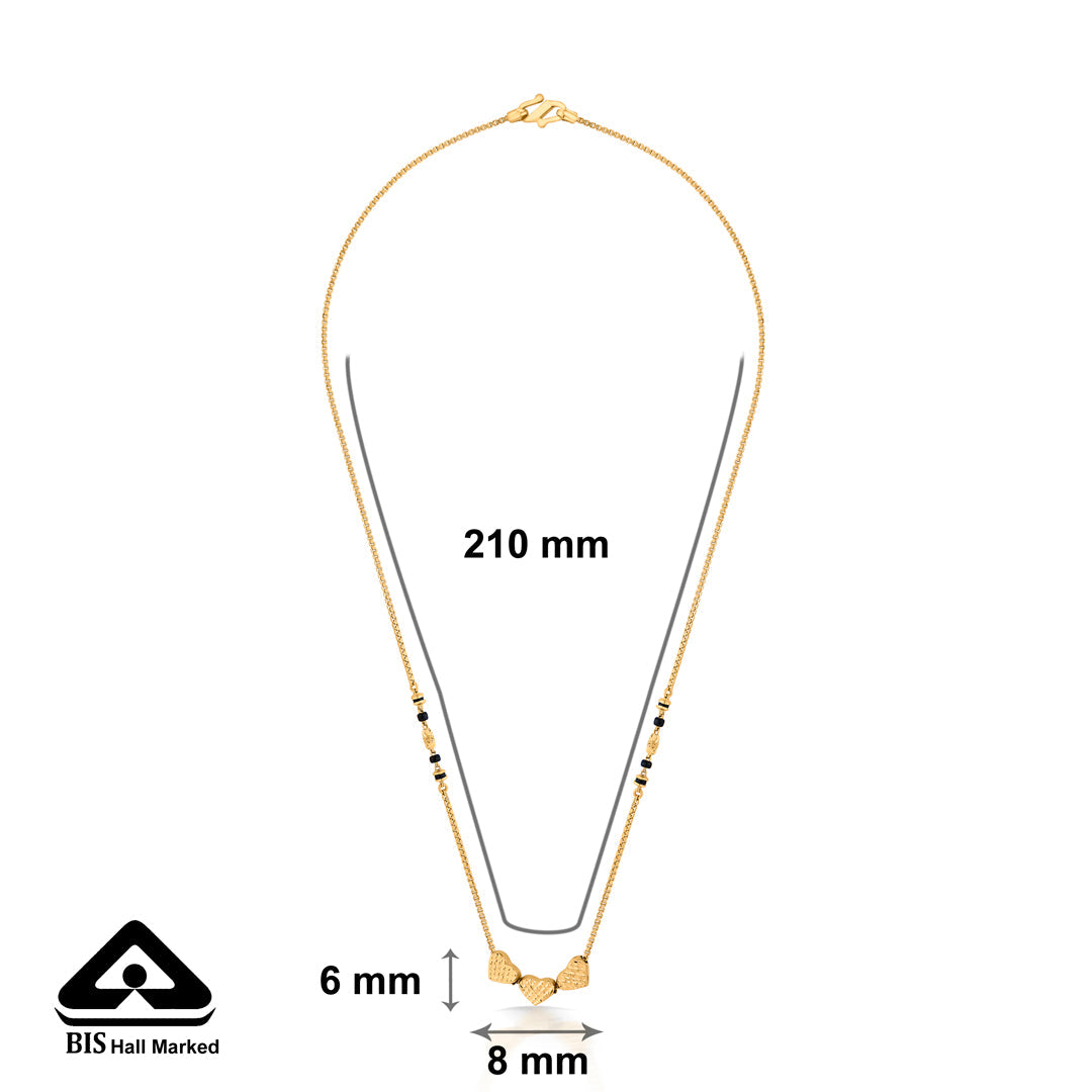 Triple Forever Gold Modern Mangalsutra for Women