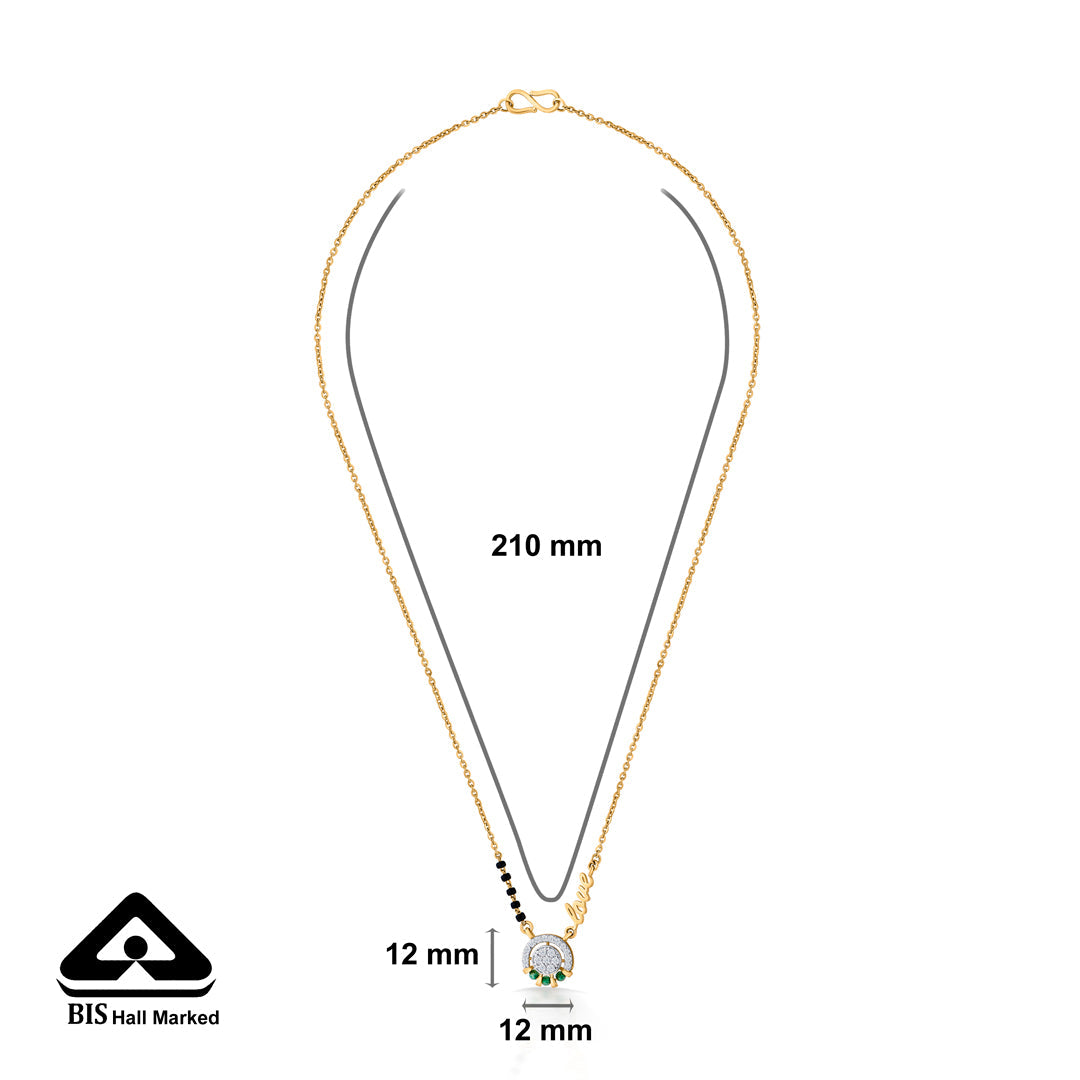 Harmony Halo Gold Modern Mangalsutra for Women
