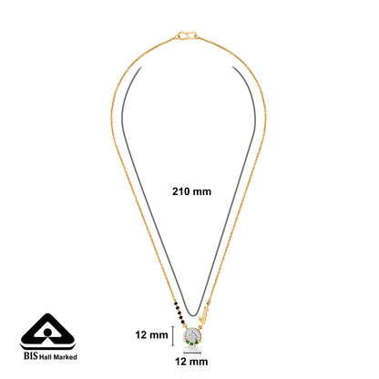 Harmony Halo Gold Modern Mangalsutra for Women