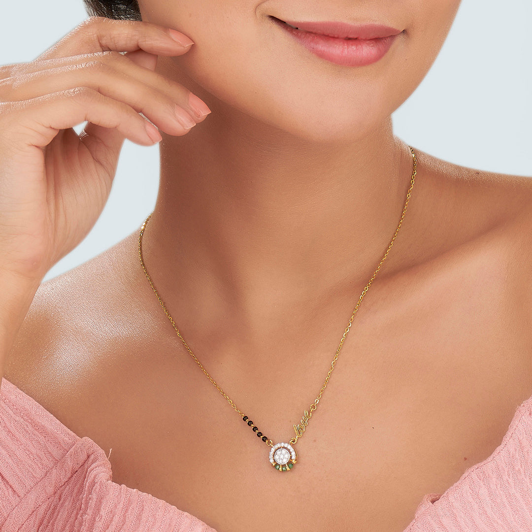 Harmony Halo Gold Modern Mangalsutra for Women