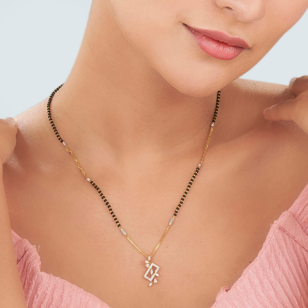 Grace Weave Gold Modern Mangalsutra for Women
