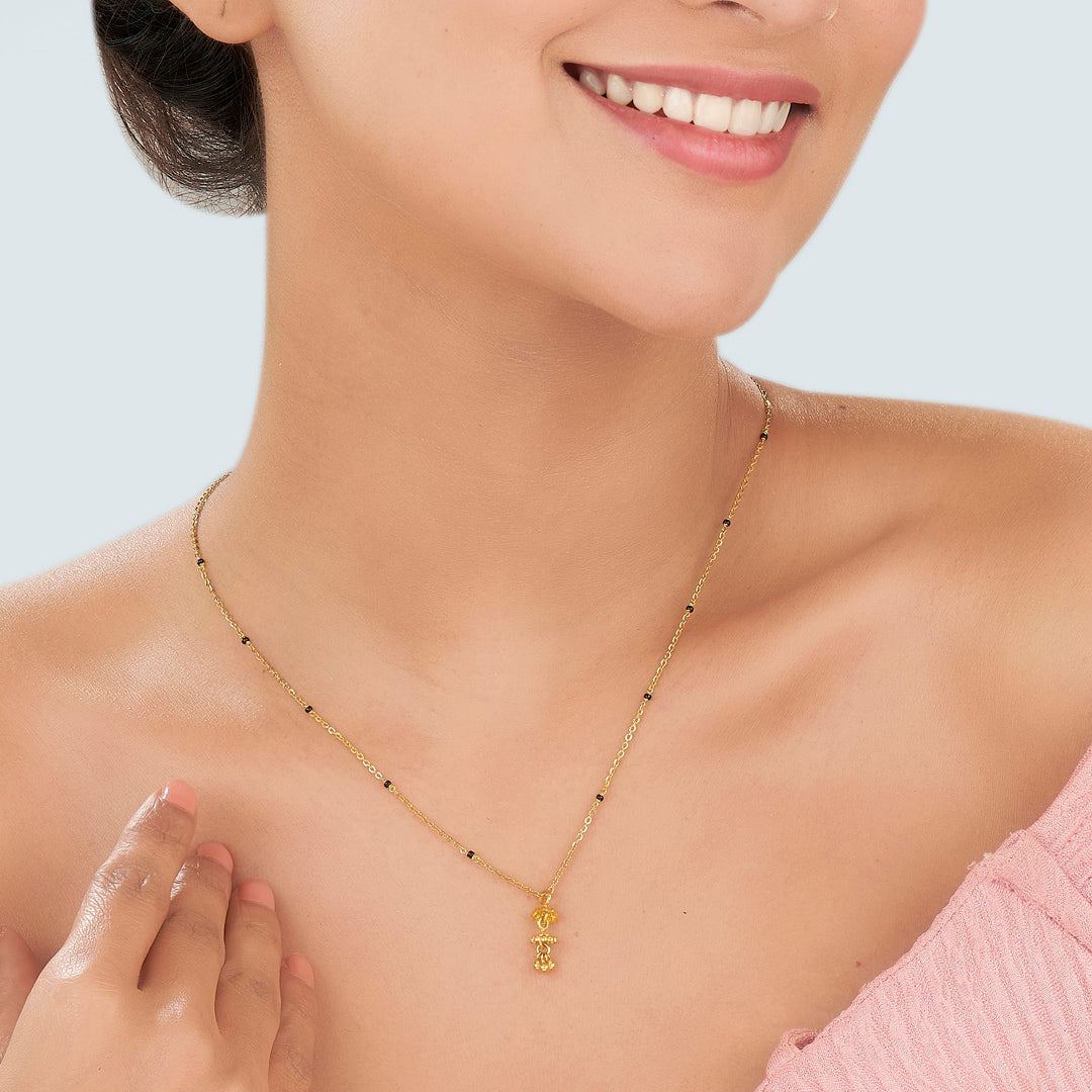 Divine Beads Gold Modern Mangalsutra for Women