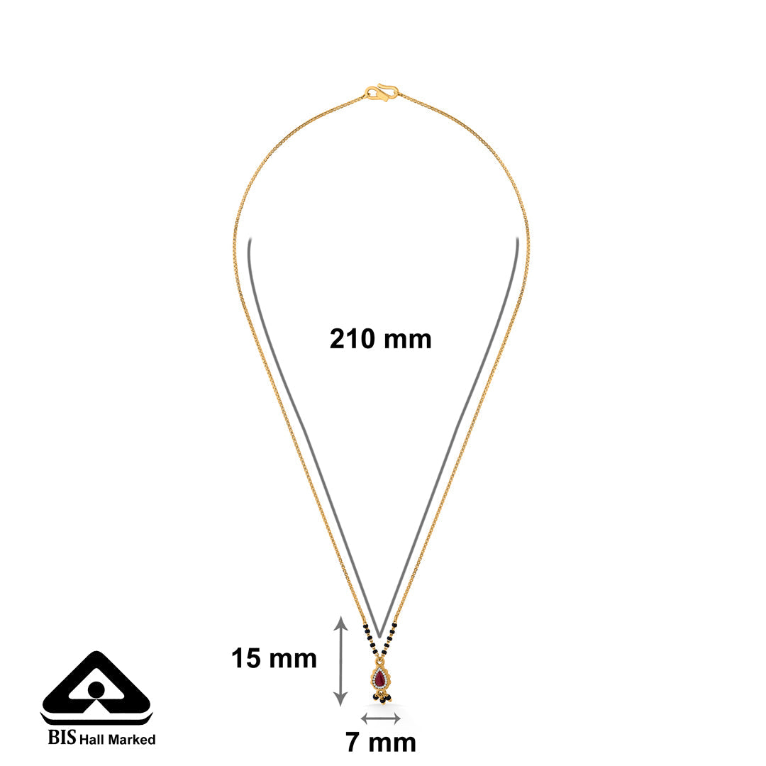 Ruby Grace Gold Modern Mangalsutra for Women