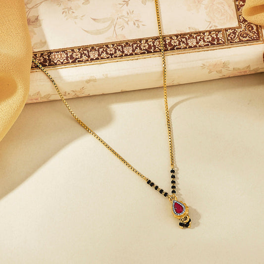 Ruby Grace Gold Modern Mangalsutra for Women