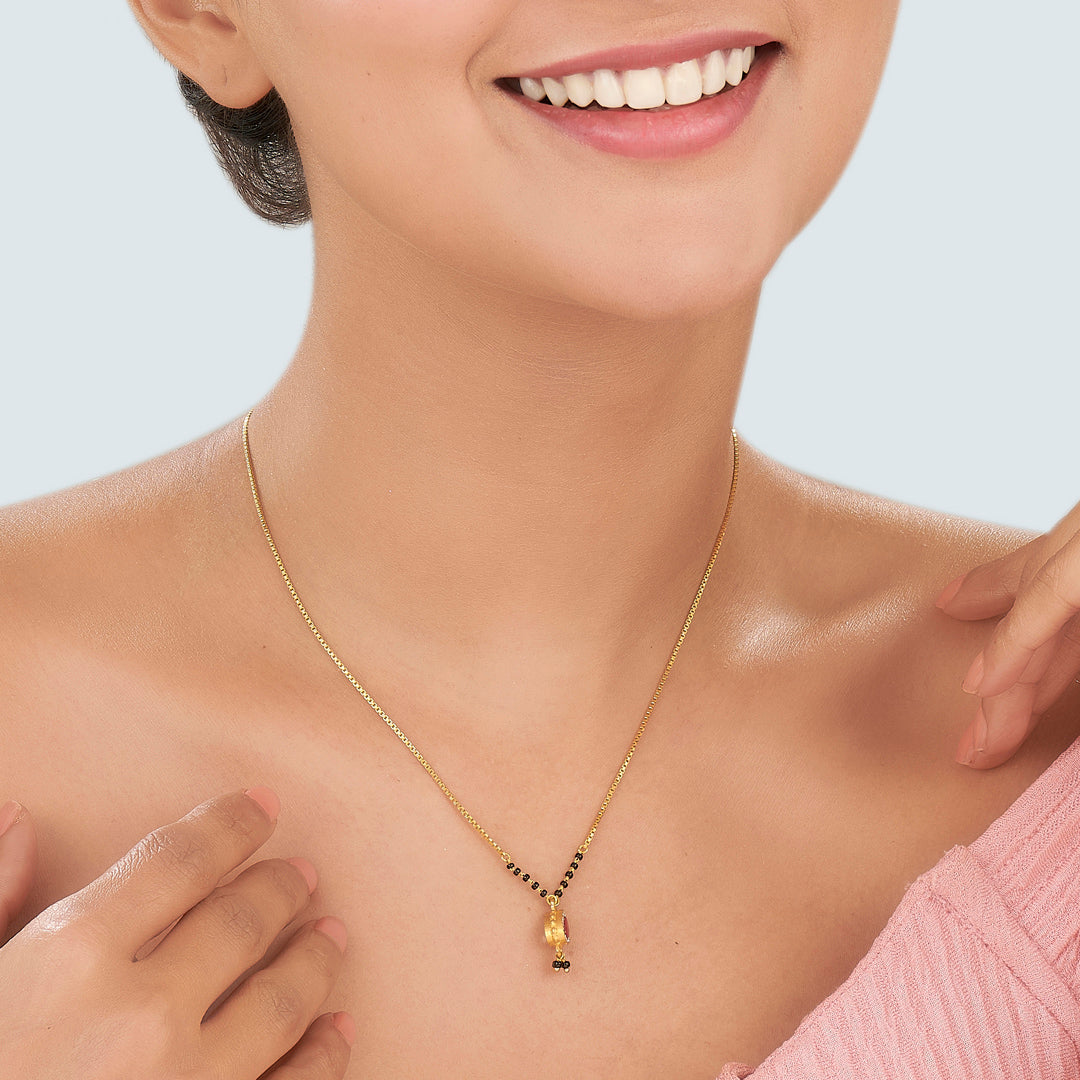 Ruby Grace Gold Modern Mangalsutra for Women