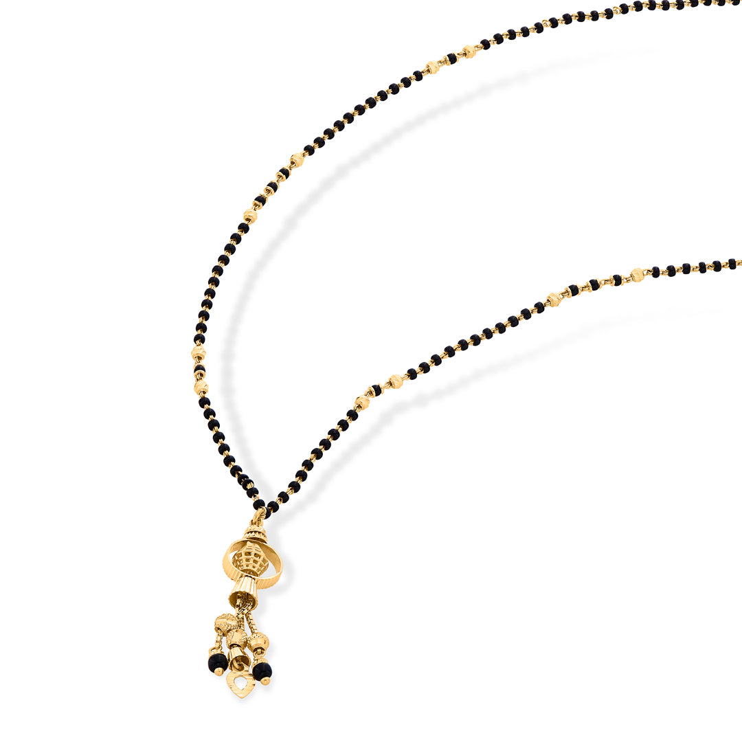 Beaded Glow Gold Modern Mangalsutra for Women