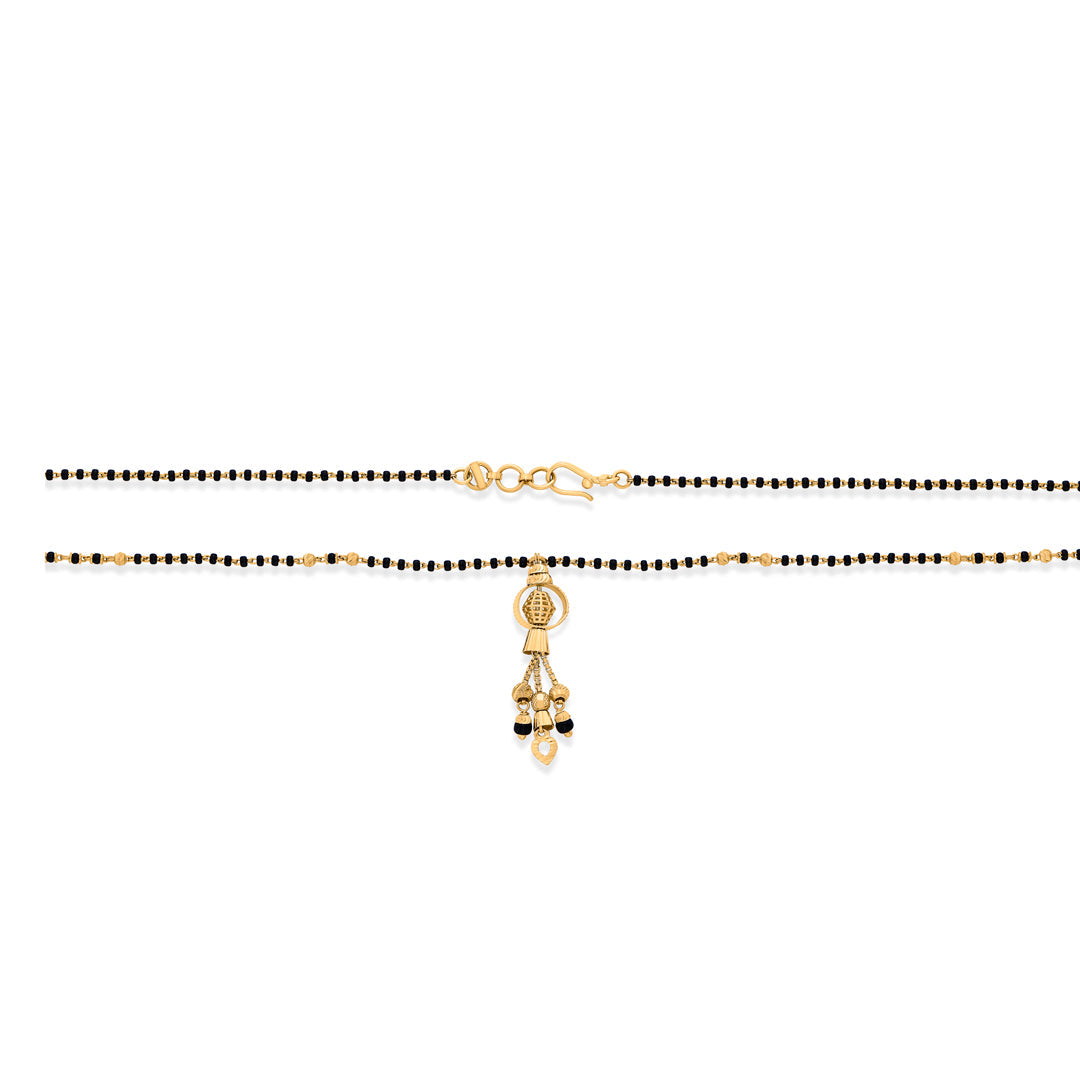 Beaded Glow Gold Modern Mangalsutra for Women