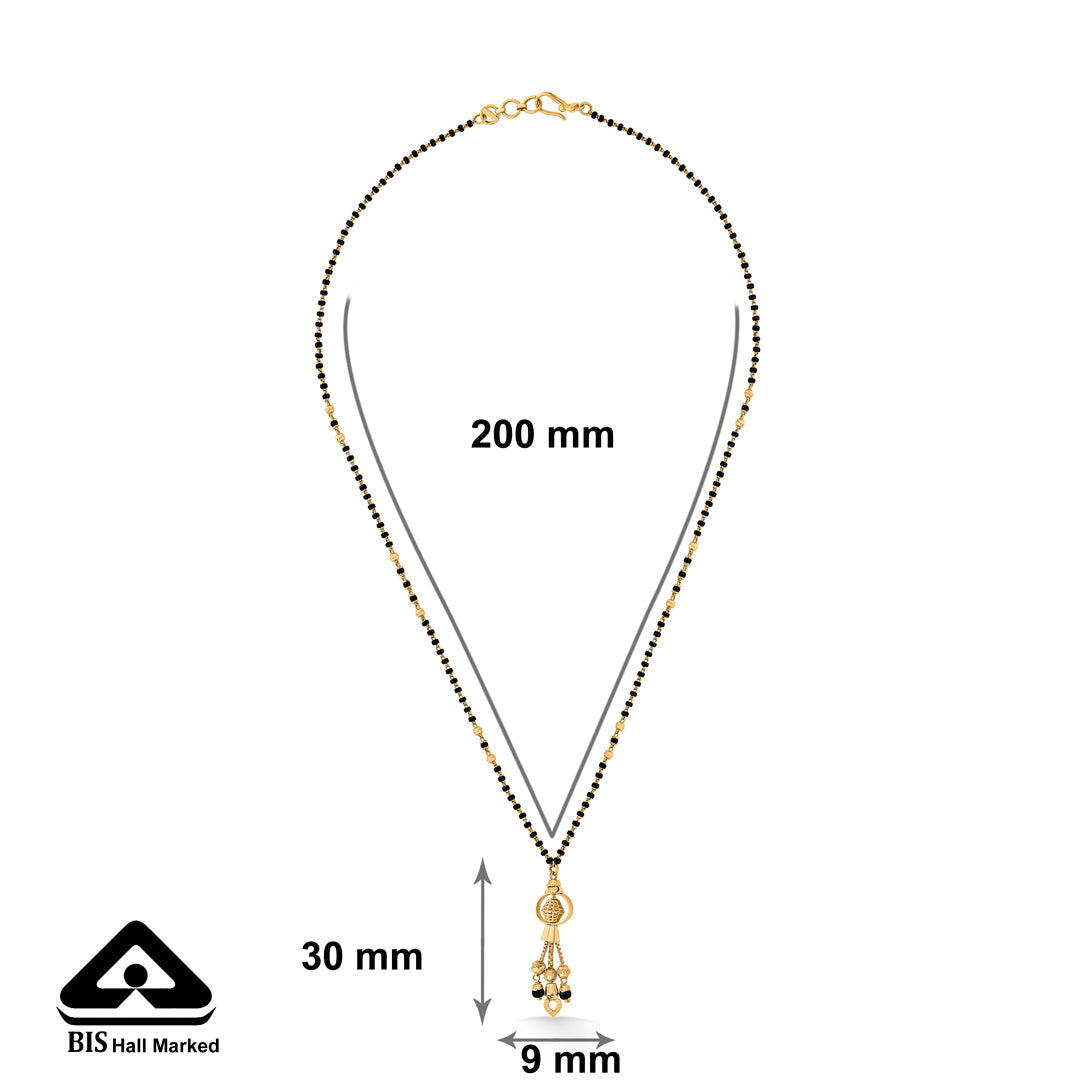 Beaded Glow Gold Modern Mangalsutra for Women