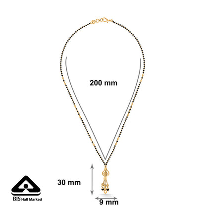 Beaded Glow Gold Modern Mangalsutra for Women