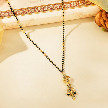 Beaded Glow Gold Modern Mangalsutra for Women