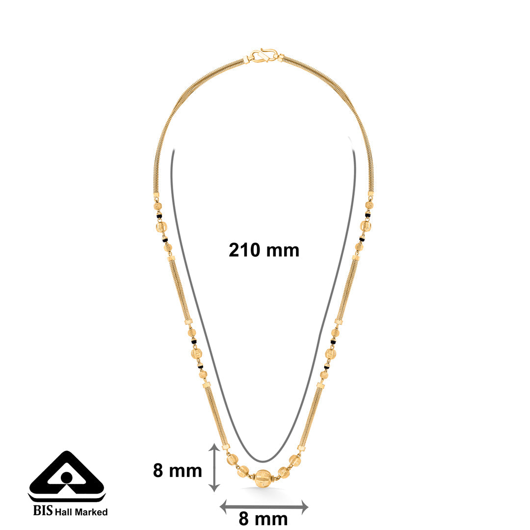 Modern Square Gold Modern Mangalsutra for Women