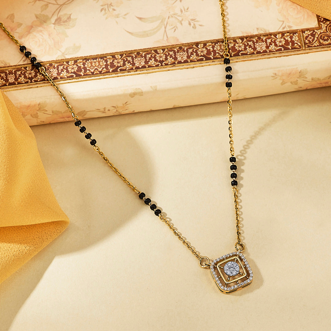 Leaf Whisper Gold Modern Mangalsutra for Women