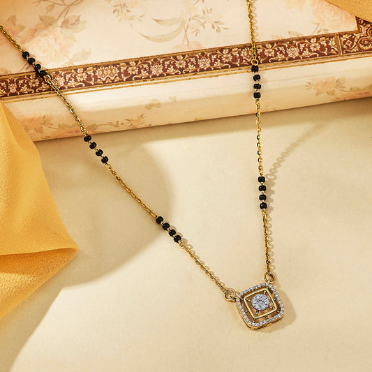 Leaf Whisper Gold Modern Mangalsutra for Women