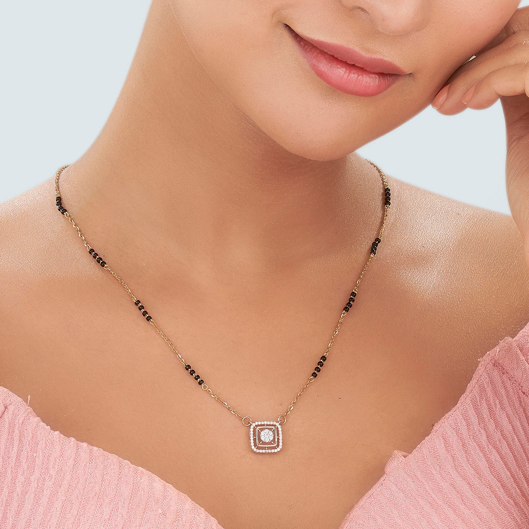 Leaf Whisper Gold Modern Mangalsutra for Women