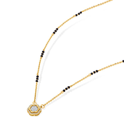 Floral Glow Gold Modern Mangalsutra for Women
