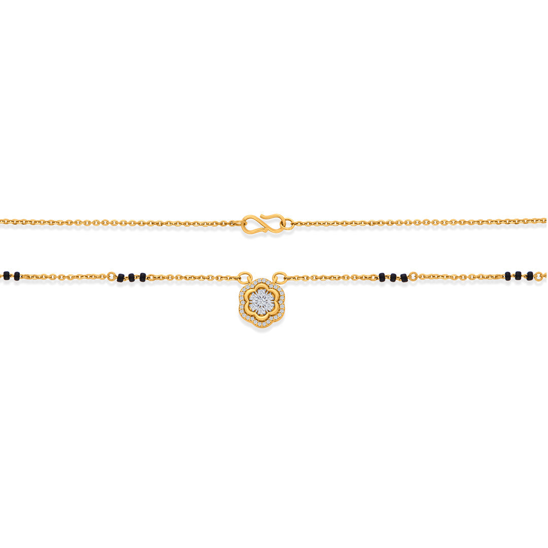 Floral Glow Gold Modern Mangalsutra for Women