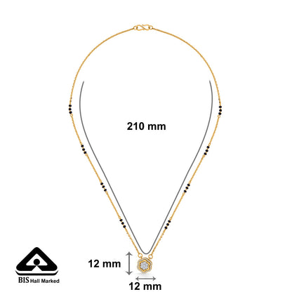 Floral Glow Gold Modern Mangalsutra for Women