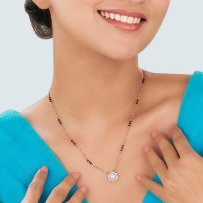 Floral Glow Gold Modern Mangalsutra for Women