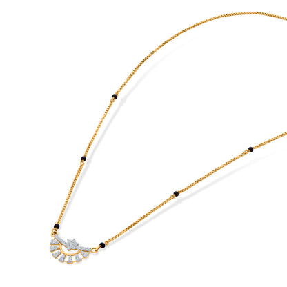 Sunrise Crest Gold Modern Mangalsutra for Women