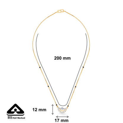 Sunrise Crest Gold Modern Mangalsutra for Women