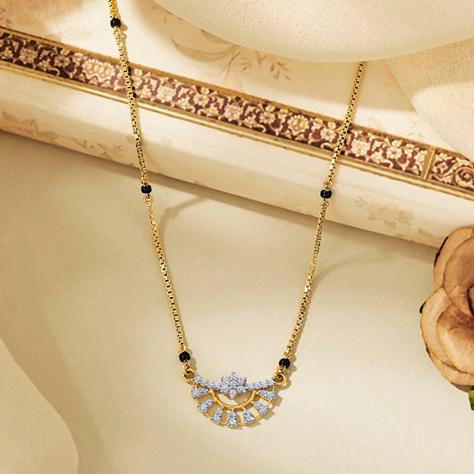 Sunrise Crest Gold Modern Mangalsutra for Women