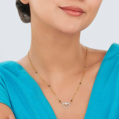 Sunrise Crest Gold Modern Mangalsutra for Women