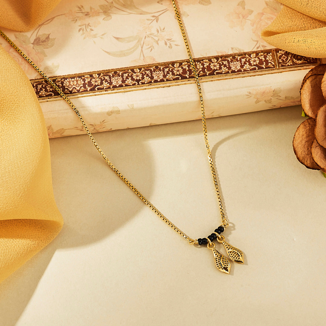 Aura Brilliance Gold Modern Mangalsutra for Women