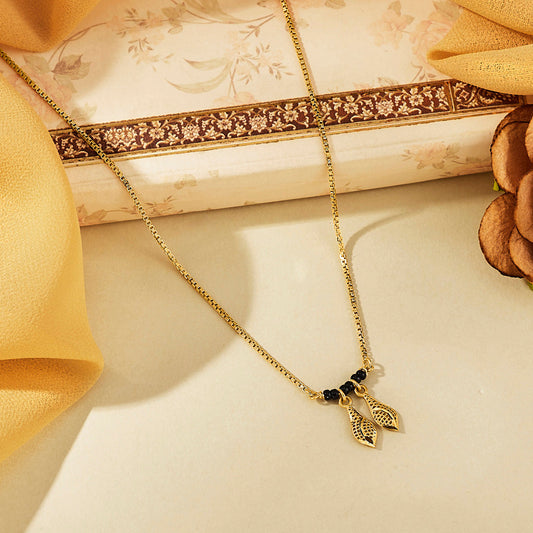 Aura Brilliance Gold Modern Mangalsutra for Women