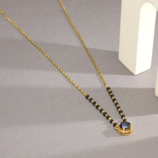 Azure Bloom Gold Modern Mangalsutra for Women