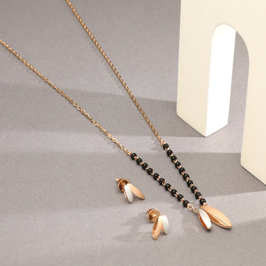 Rosé Weave Gold Modern Mangalsutra for Women