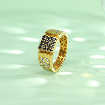 Regal Halo Gold Men's Ring for Men
