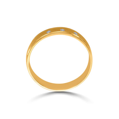 Texture Flow Men's Gold Ring