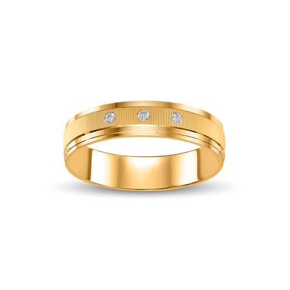 Texture Flow Men's Gold Ring