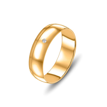 Bold Line Men's Gold Ring