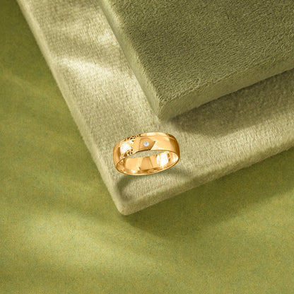 Bold Line Men's Gold Ring