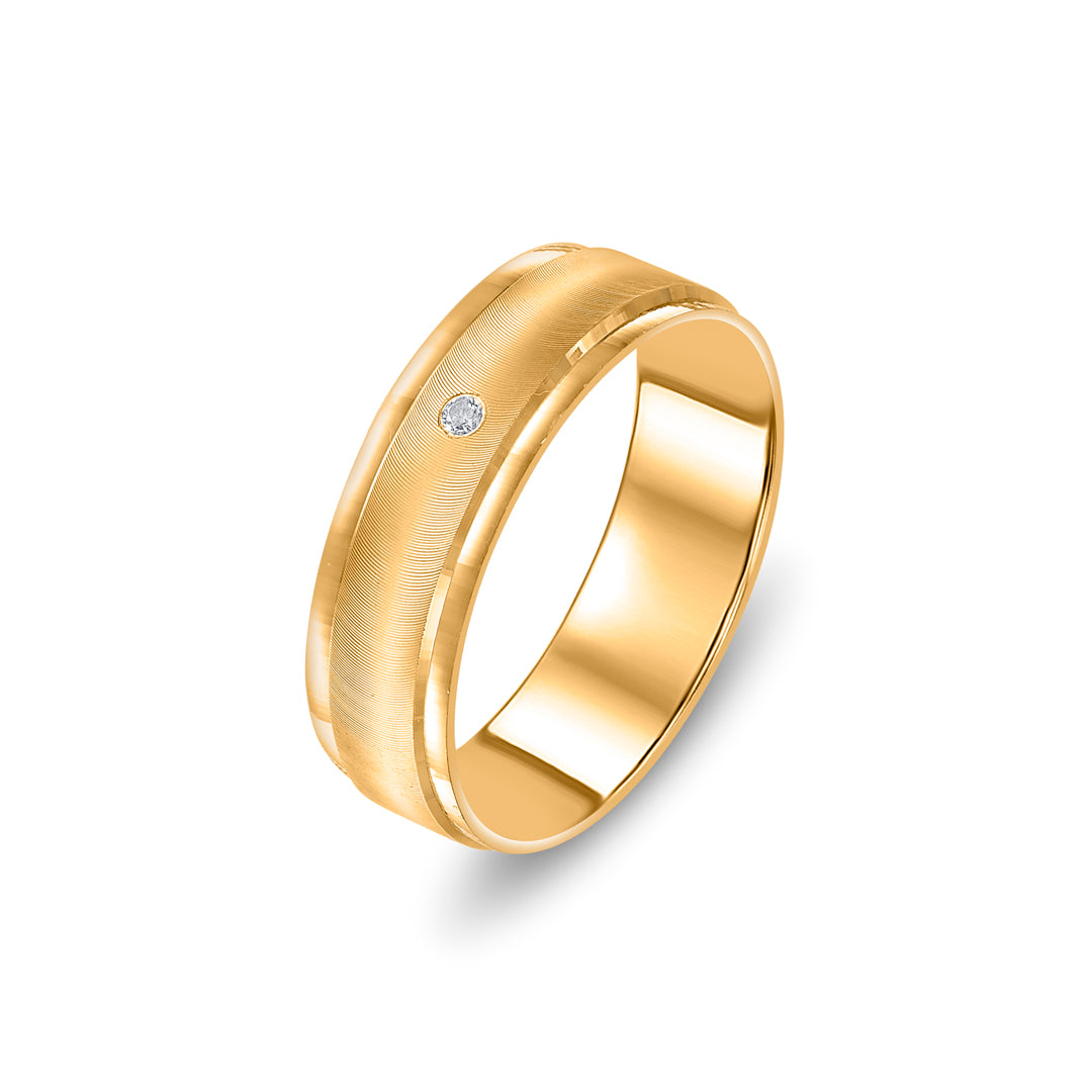 Velvet Finish Men's Gold Ring