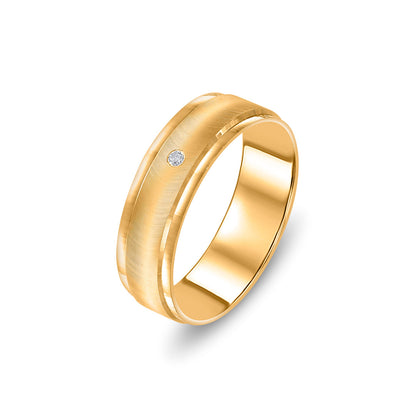 Velvet Finish Men's Gold Ring