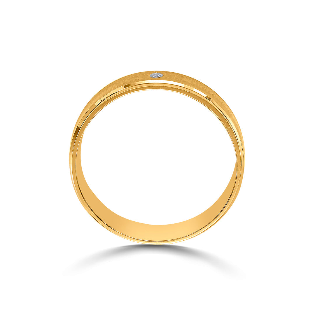 Velvet Finish Men's Gold Ring