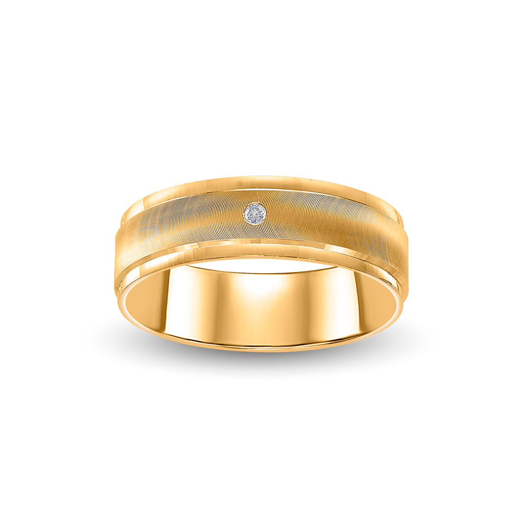 Velvet Finish Men's Gold Ring