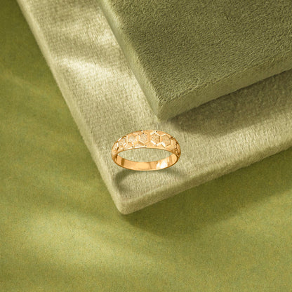 Hexa Glow Men's Gold Ring
