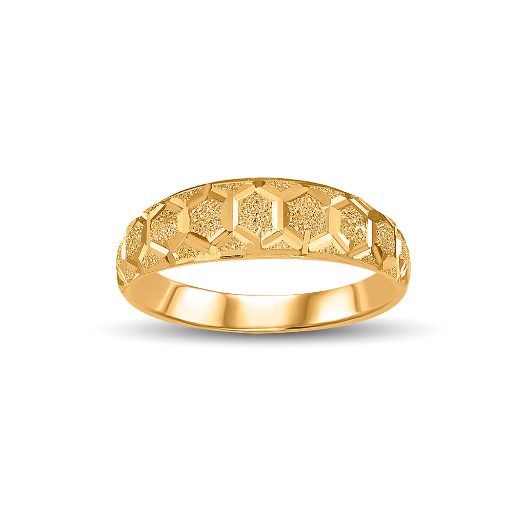Hexa Glow Men's Gold Ring