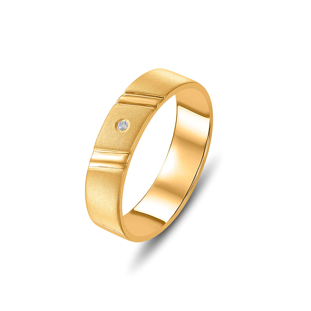 Tilt Glow Men's Gold Ring