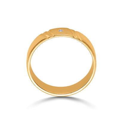 Tilt Glow Men's Gold Ring