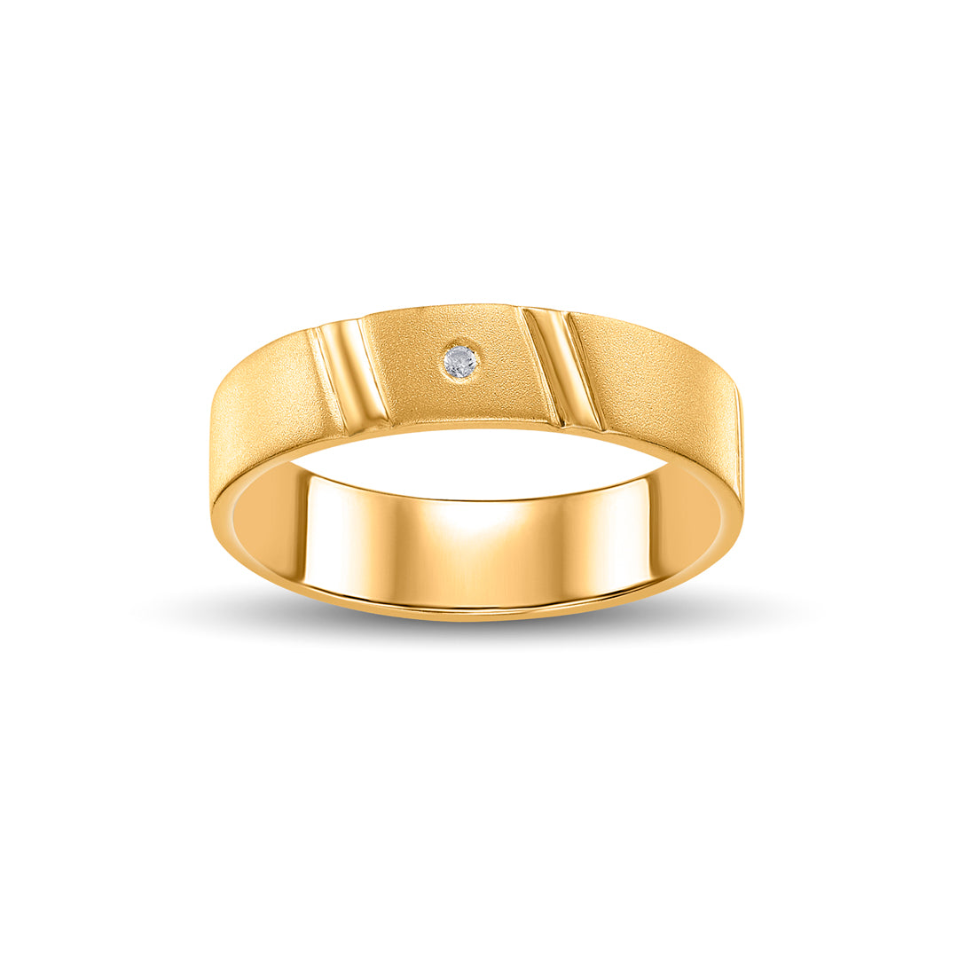 Tilt Glow Men's Gold Ring