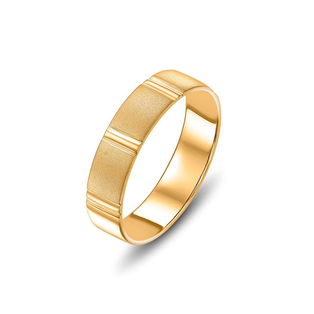 Glow Arc Men's Gold Ring