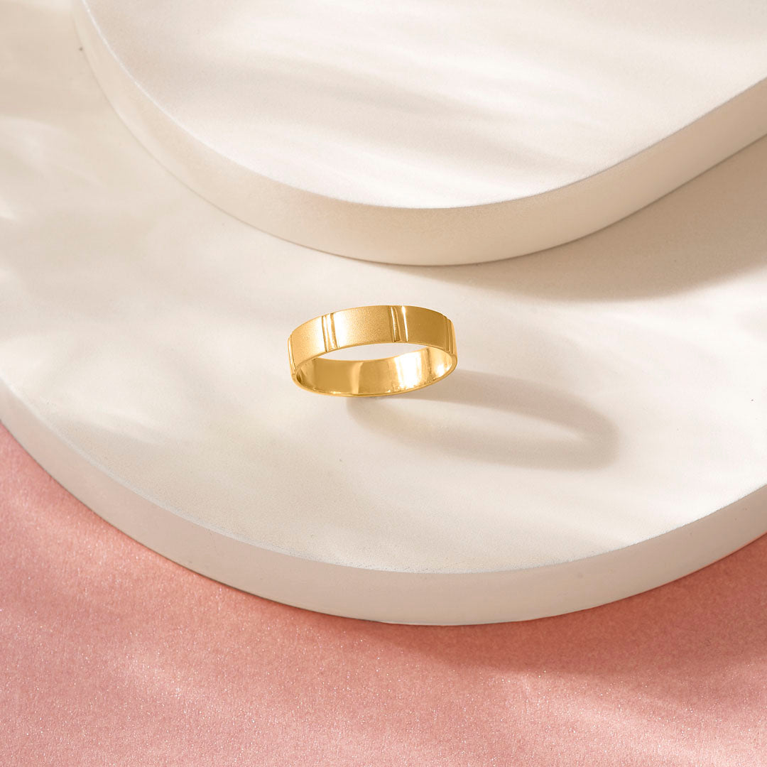 Glow Arc Men's Gold Ring
