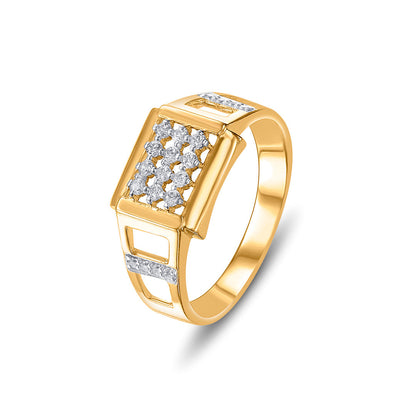 Rivet Edge Men's Gold Ring