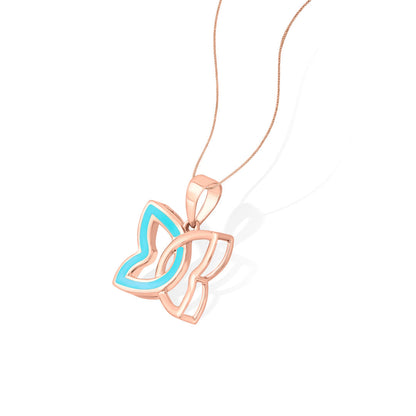Butterfly Glow Gold Modern Pendant for Women