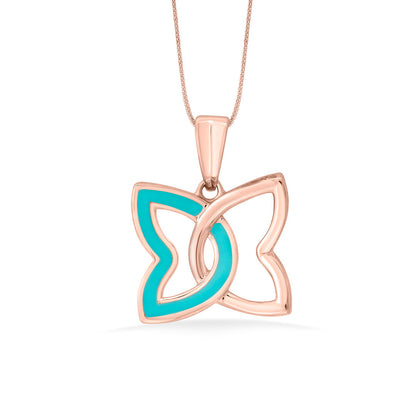 Butterfly Glow Gold Modern Pendant for Women